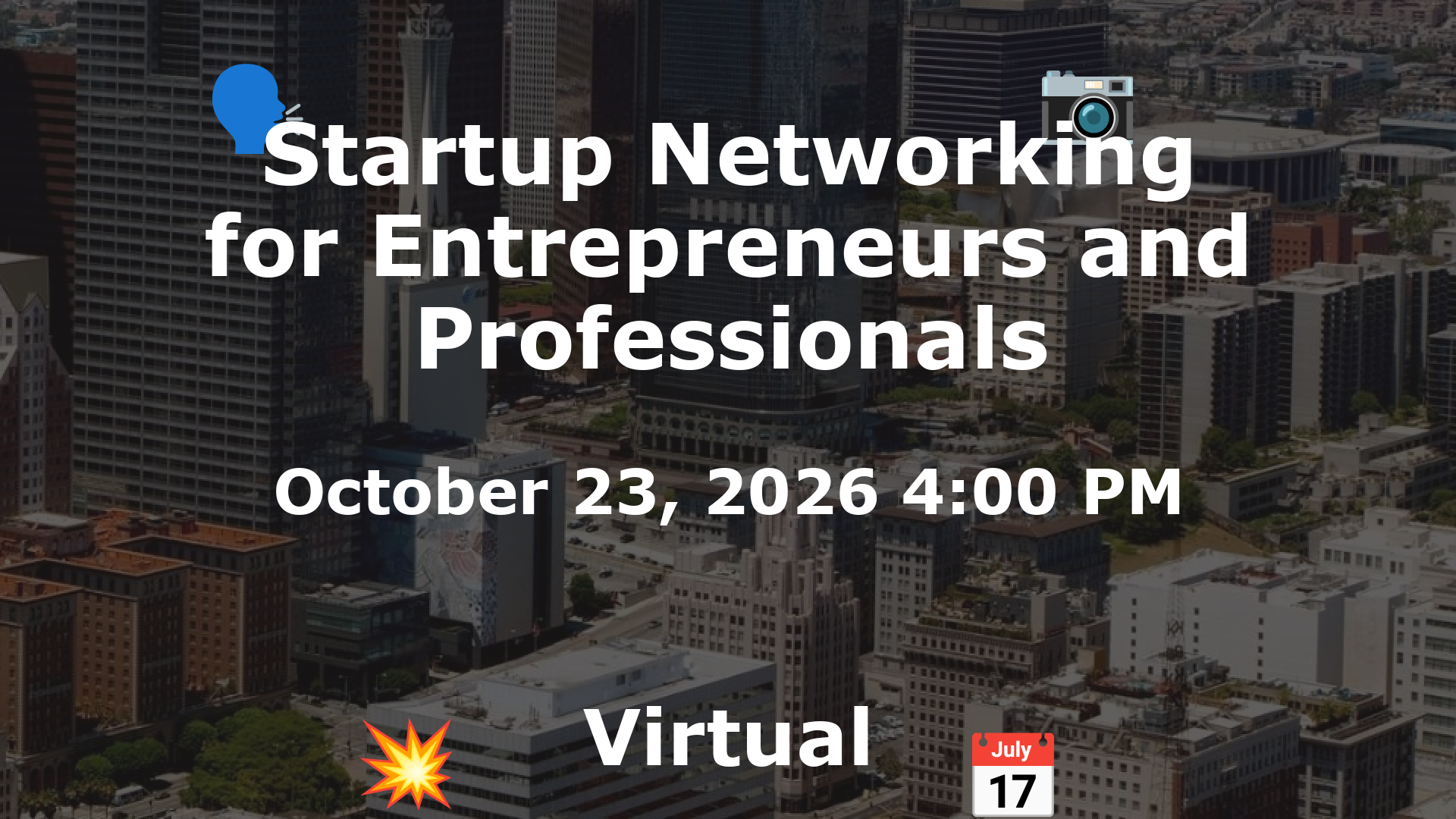 Startup Networking for Entrepreneurs and Professionals event image